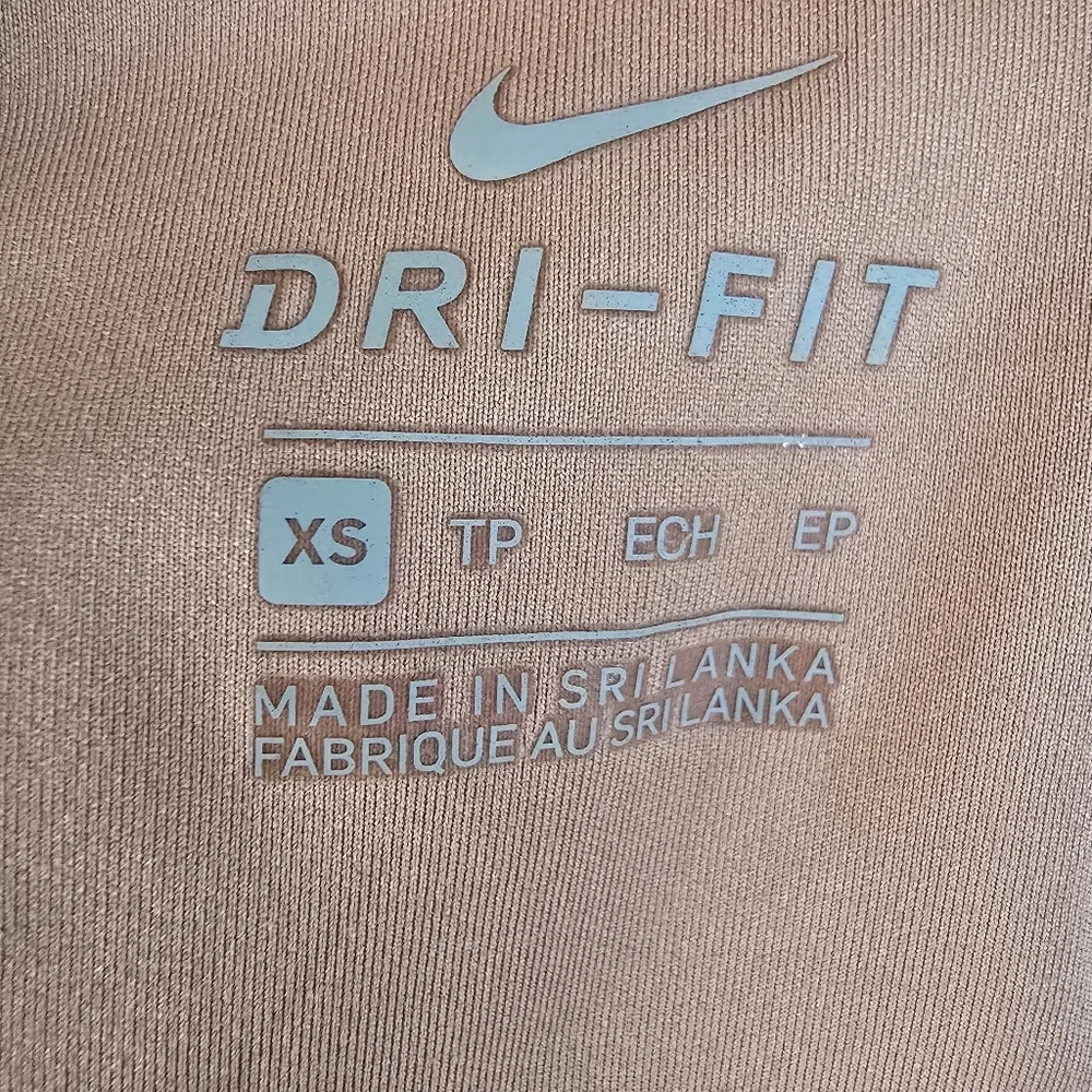 NIKE Women DriFit Studio Wrap Power High Rise Tights W Wrap Tie RoseGold Size XS